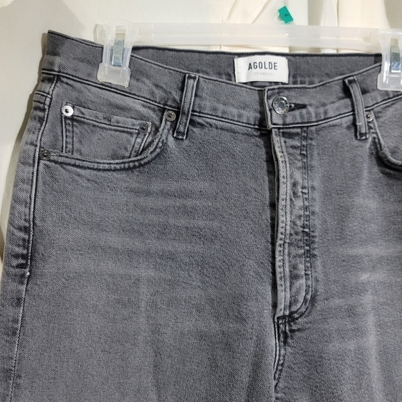 Agolde Nico High-Rise Jeans In Ceremony 29 Organic Cotton Button Fly - Picture 4 of 11